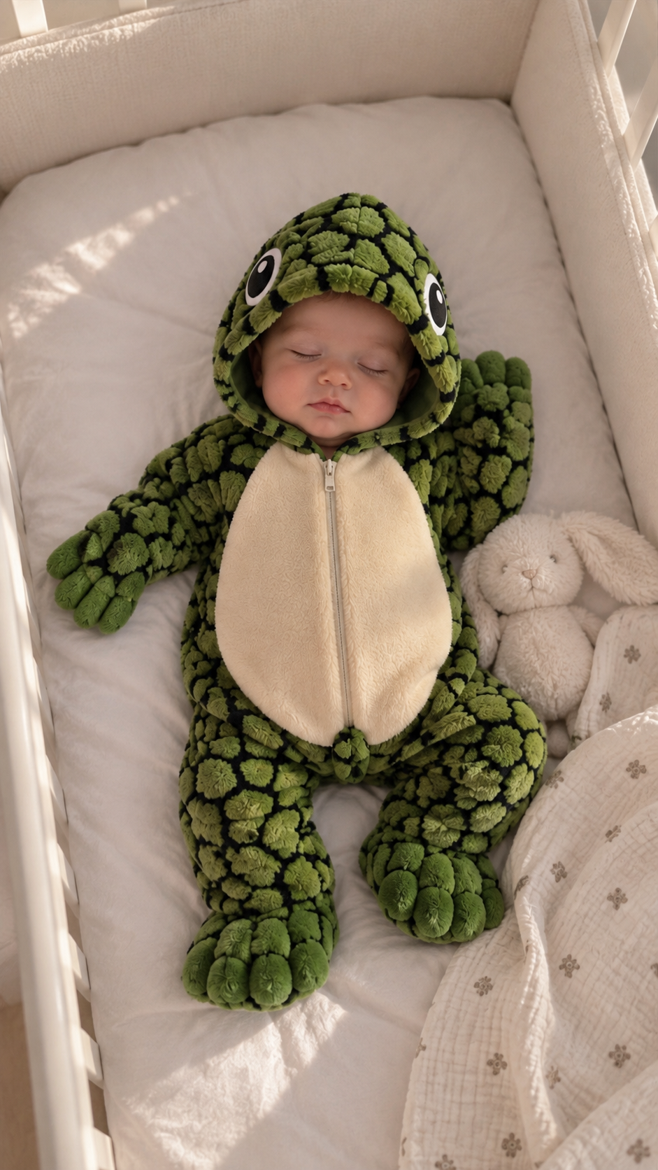 Bébé portant le pyjama Ma Tortue